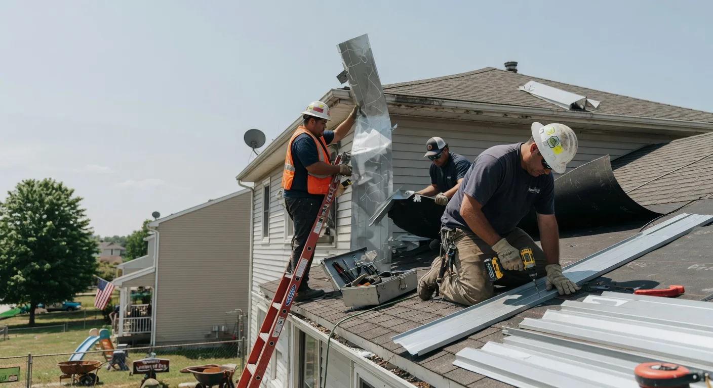 Storm Damage Metal Roof Repair in Middleville, NY